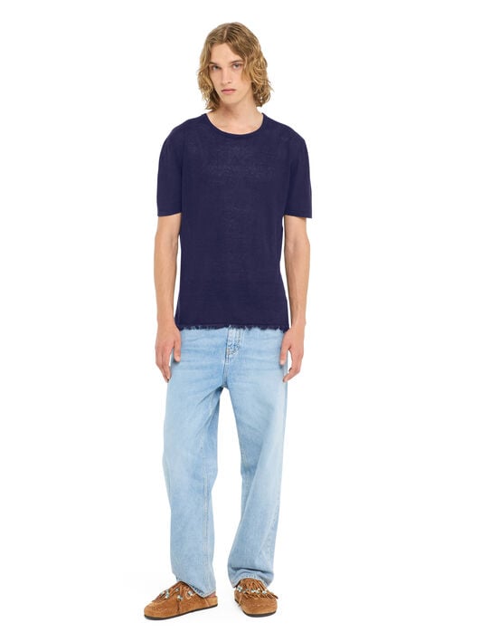 Alanui T-Shirt Indigo LMHW002R26KNI001 Alanui T-Shirt Indigo LMHW002R26KNI001