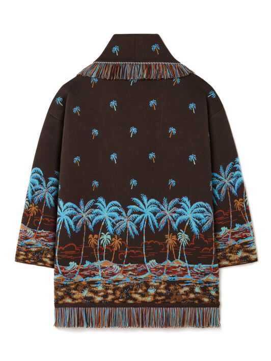 Alanui The Tale Of Hawaiian Cardigan Coffee-Linseed LWHB064R25KNI002