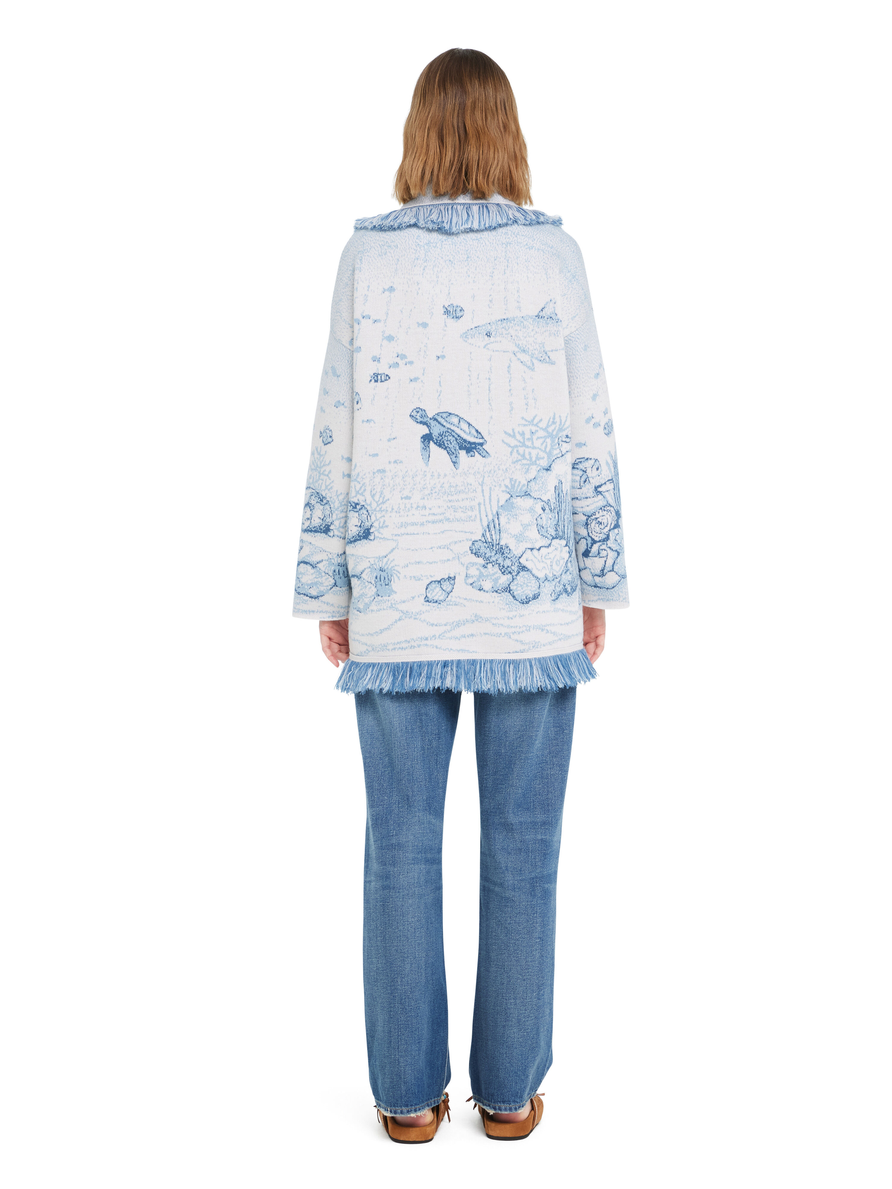 Alanui Deep In The Ocean Cardigan Chalk-Light Blue LWHB064R26KNI018