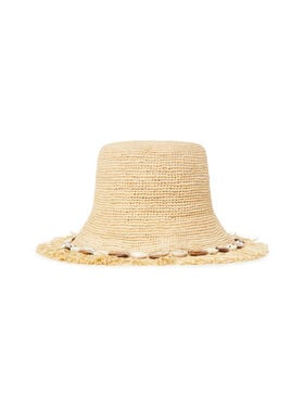 Alanui Chasing The Shadows Raffia Hat Cocoa Delight