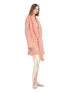 Alanui Bandana Jacquard Cardigan Calendula-Rosy Spike