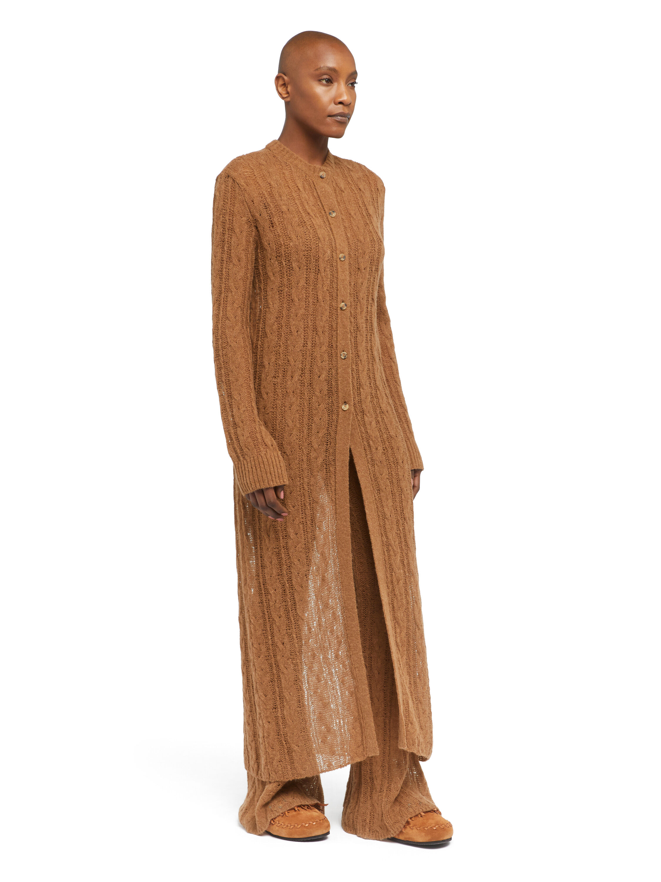 Alanui Desert Drift Cardigan Camel LWHB085E25KNI001