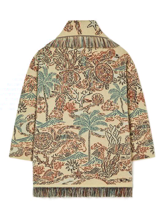 Alanui Sketched By The Sea Cardigan Sunlight-Multicolor LWHB064R26KNI019 Alanui Sketched By The Sea Cardigan Sunlight-Multicolor LWHB064R26KNI019