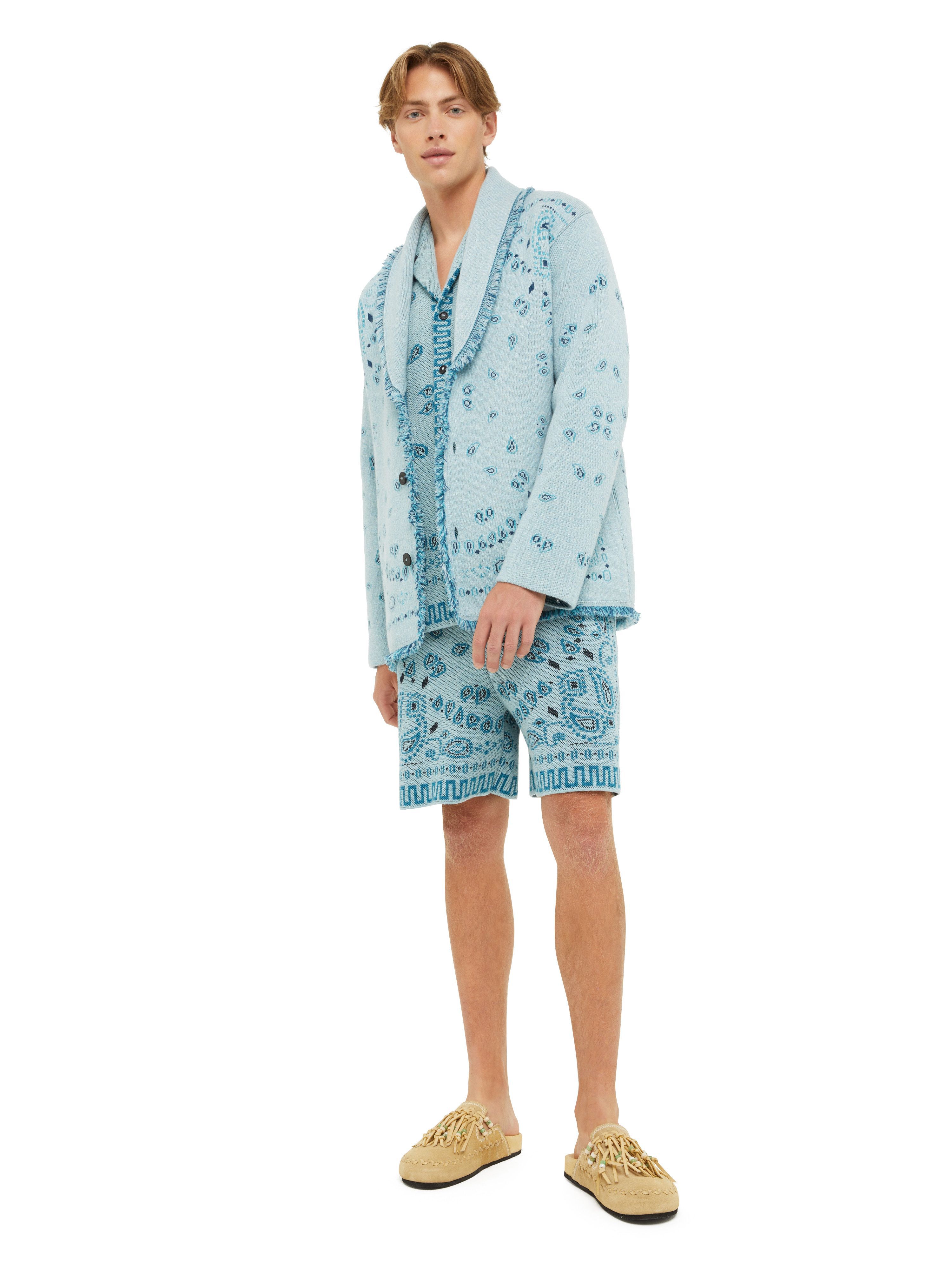 Alanui Bandana Jacquard Cardigan Dusk LMHB039R24KNI001