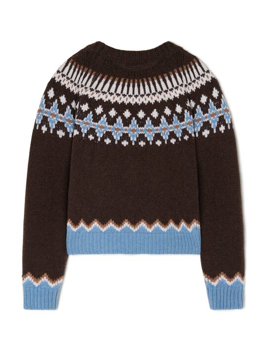 Alanui Sweet Winter Sweater Coffee-Multicolor LWHE061E24KNI001