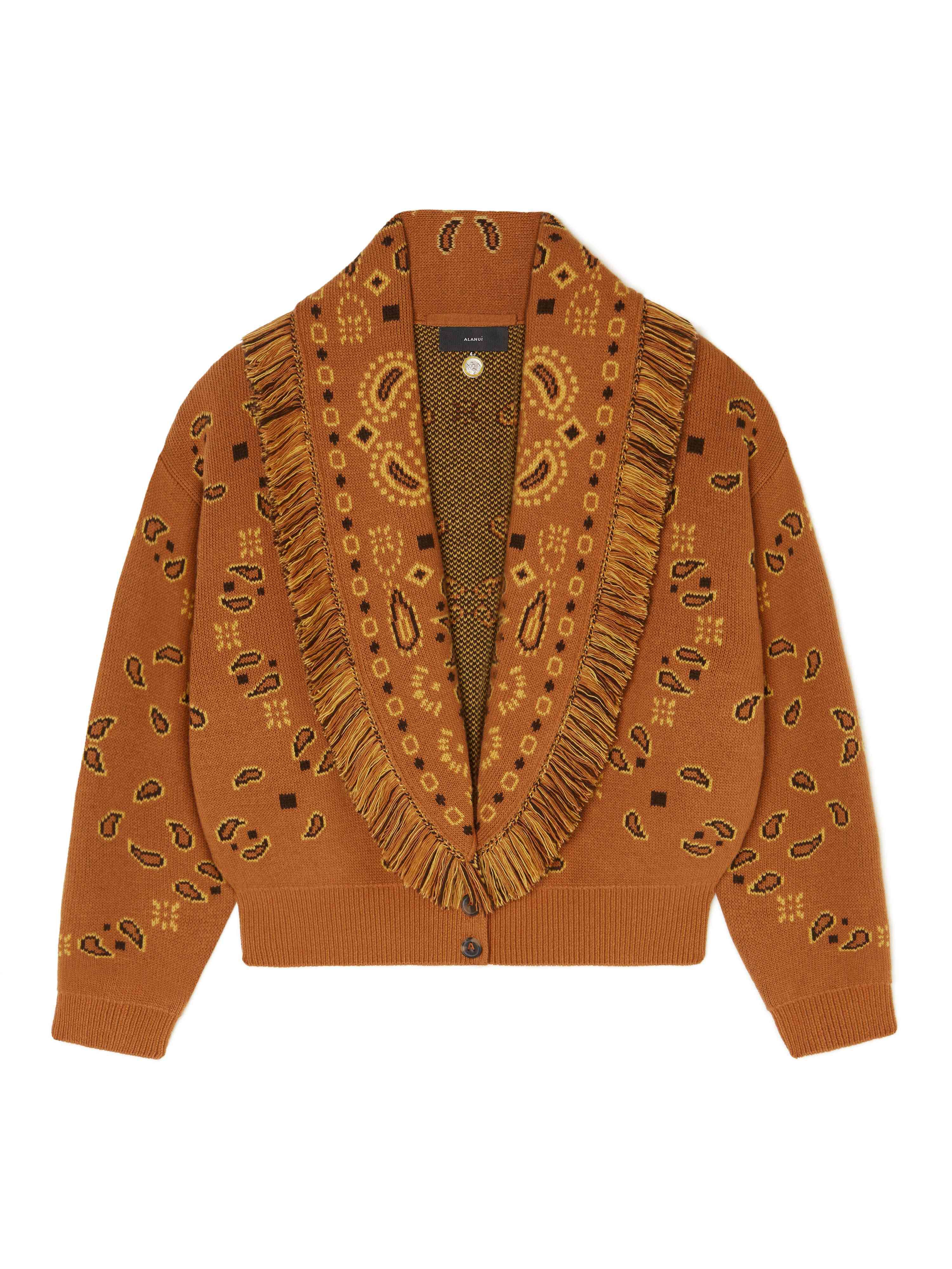 Alanui Bandana Jacquard Cardi-Bomber Tamarind-Multicolor LWHB026E24KNI001