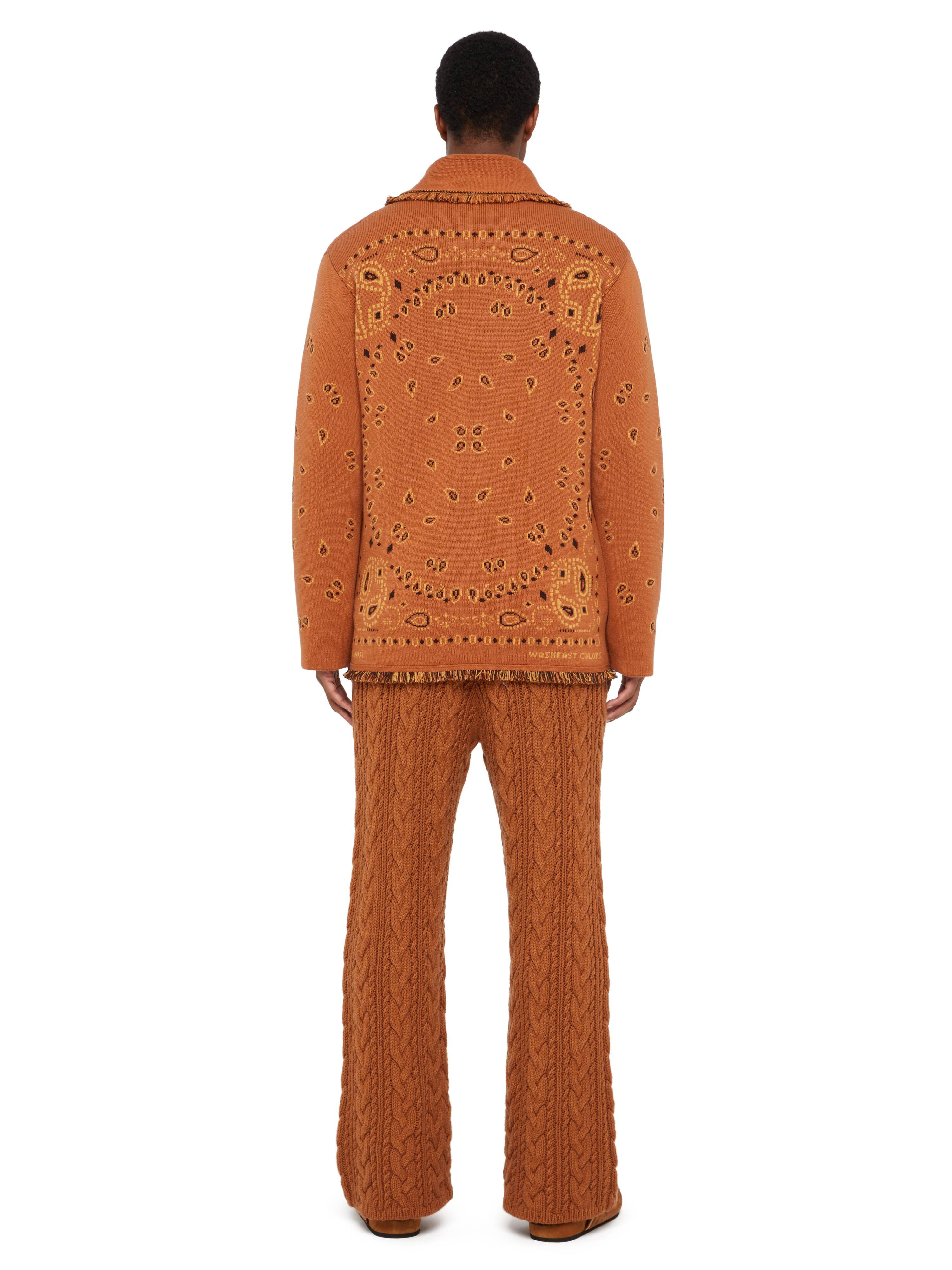 Alanui Bandana Jacquard Cardigan Tamarind-Multicolor LMHB039E24KNI001