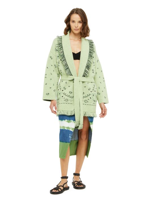 Alanui Bandana Jacquard Cardigan Surf-Multicolor LWHB064R24KNI002