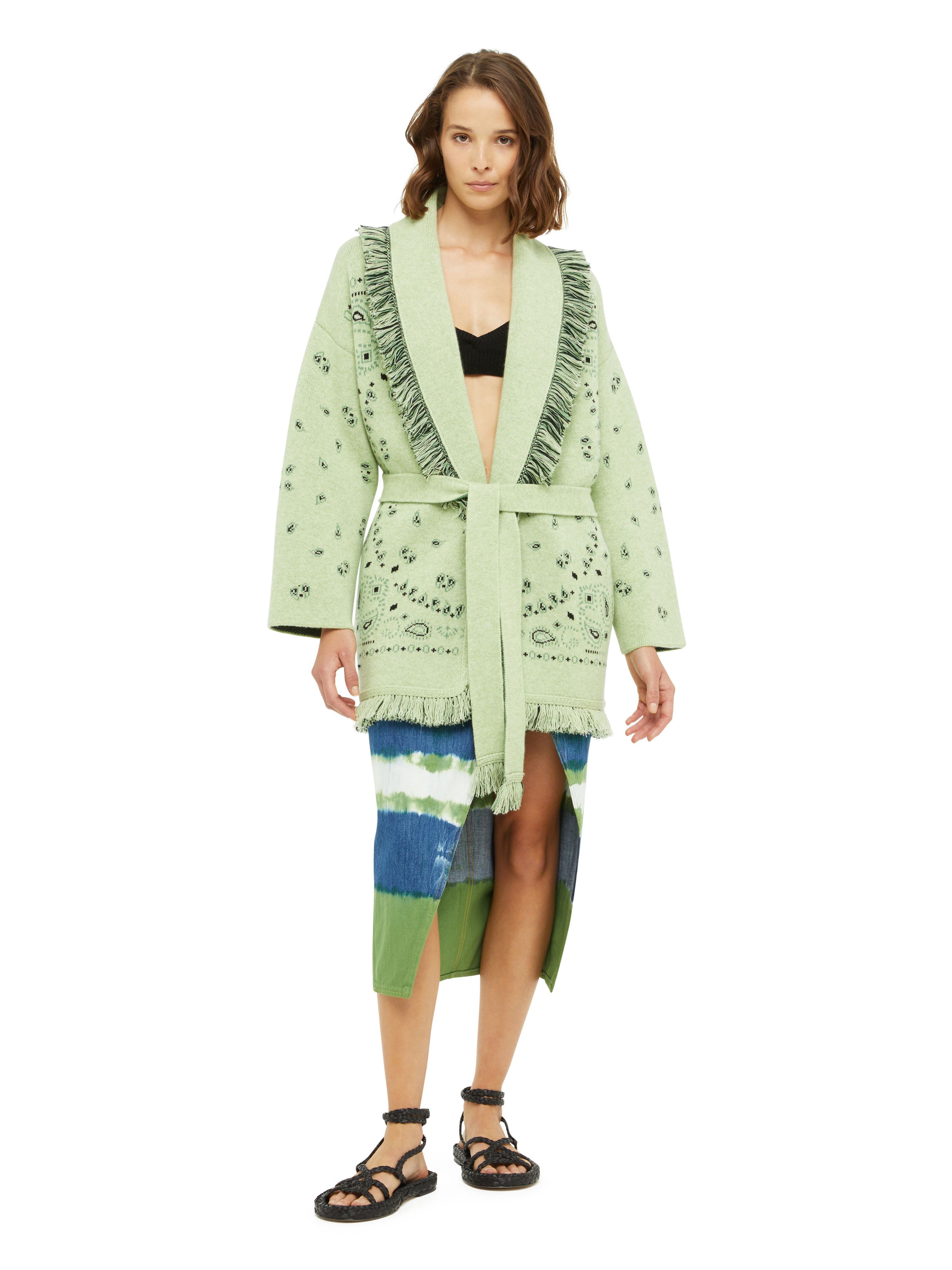 Alanui Bandana Jacquard Cardigan Surf-Multicolor LWHB064R24KNI002