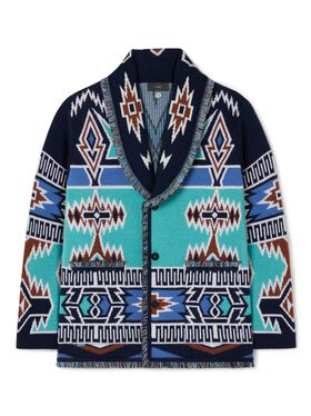 Alanui Geometric Roots Cardigan Coffee-Linseed LMHB039R25KNI002