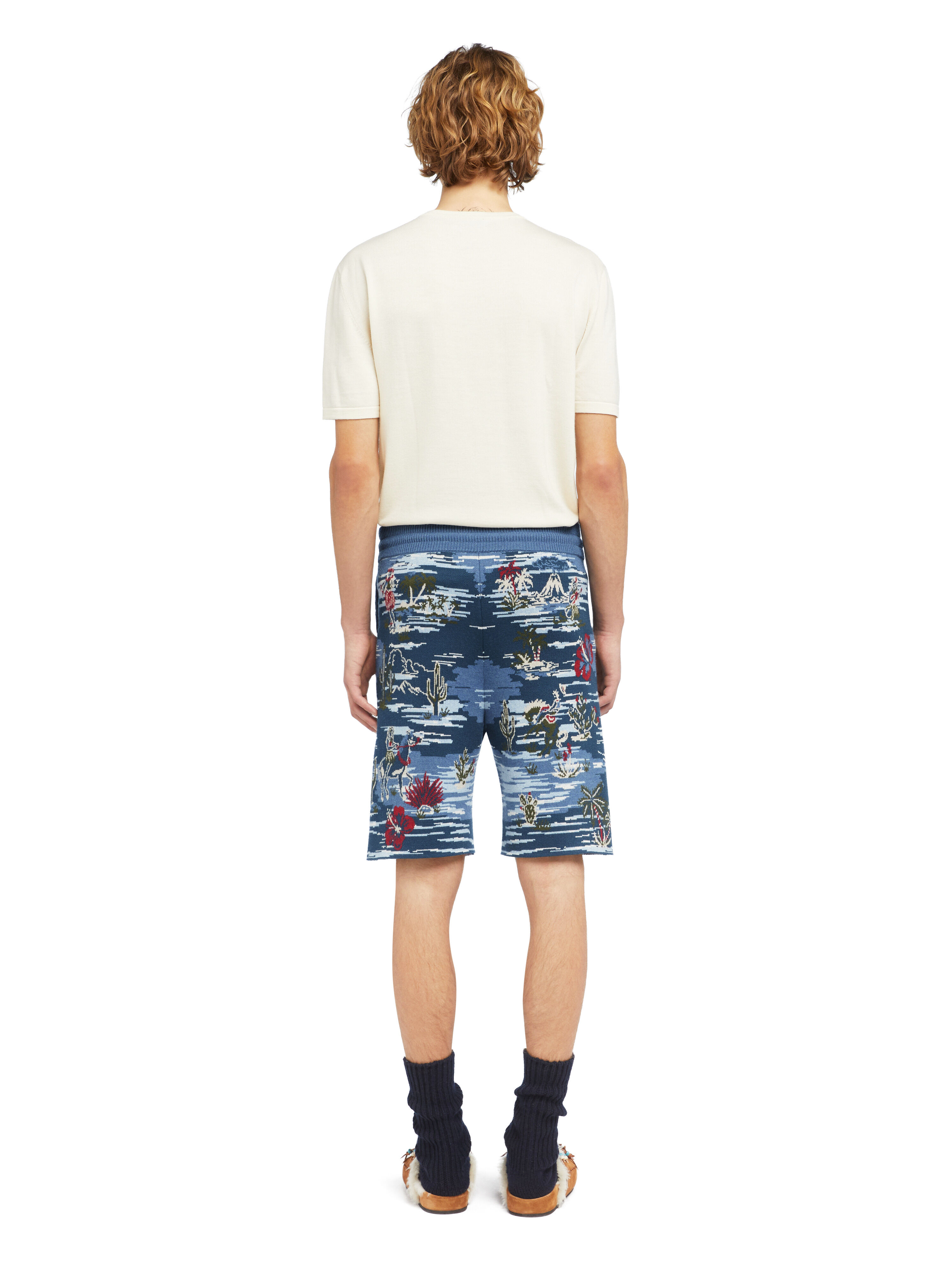 Alanui Tex-Hawaii Roundtrip Shorts Midnight-Multicolor LMHM004E25KNI003