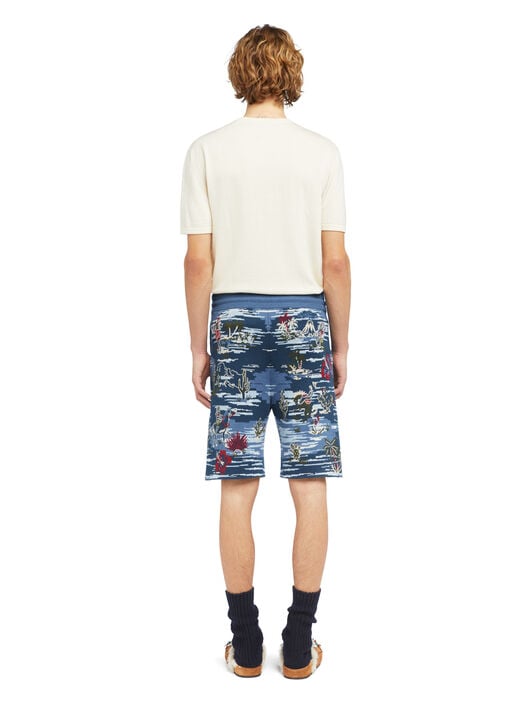 Alanui Tex-Hawaii Roundtrip Shorts Midnight-Multicolor LMHM004E25KNI003 Alanui Tex-Hawaii Roundtrip Shorts Midnight-Multicolor LMHM004E25KNI003