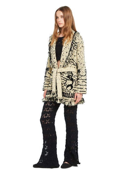 Alanui Ocean Whispers Cardigan Sunlight-Deep Blue LWHB064R26KNI007