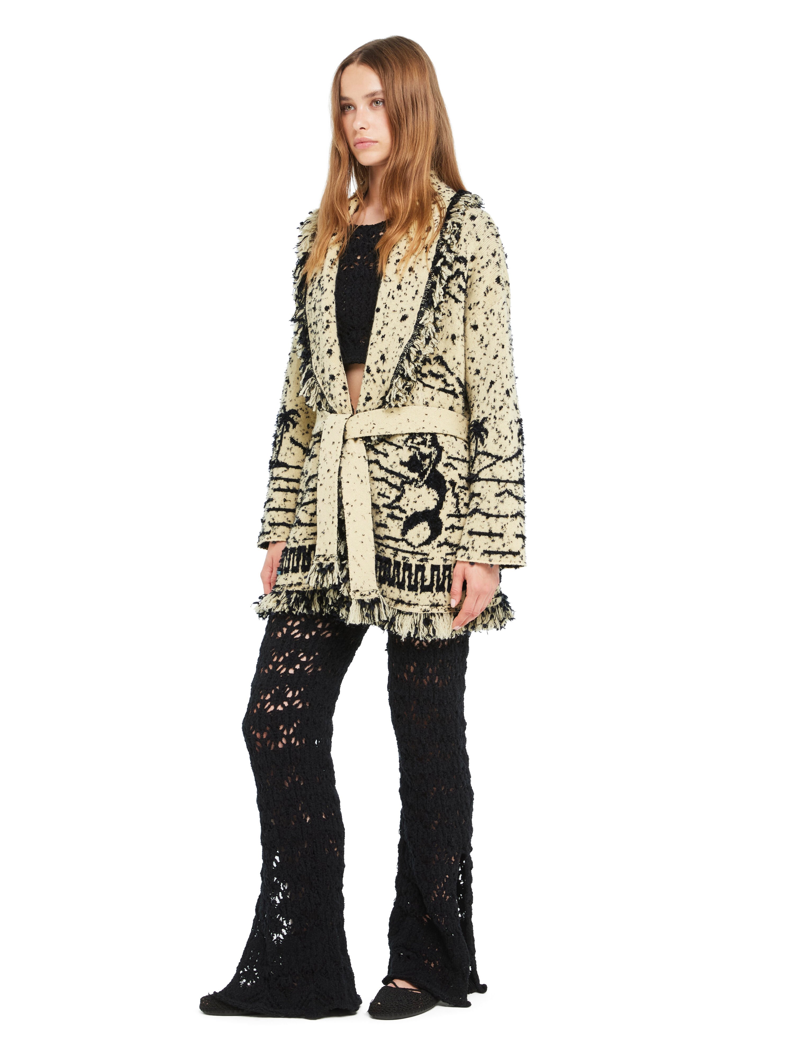 Alanui Ocean Whispers Cardigan Sunlight-Deep Blue LWHB064R26KNI007