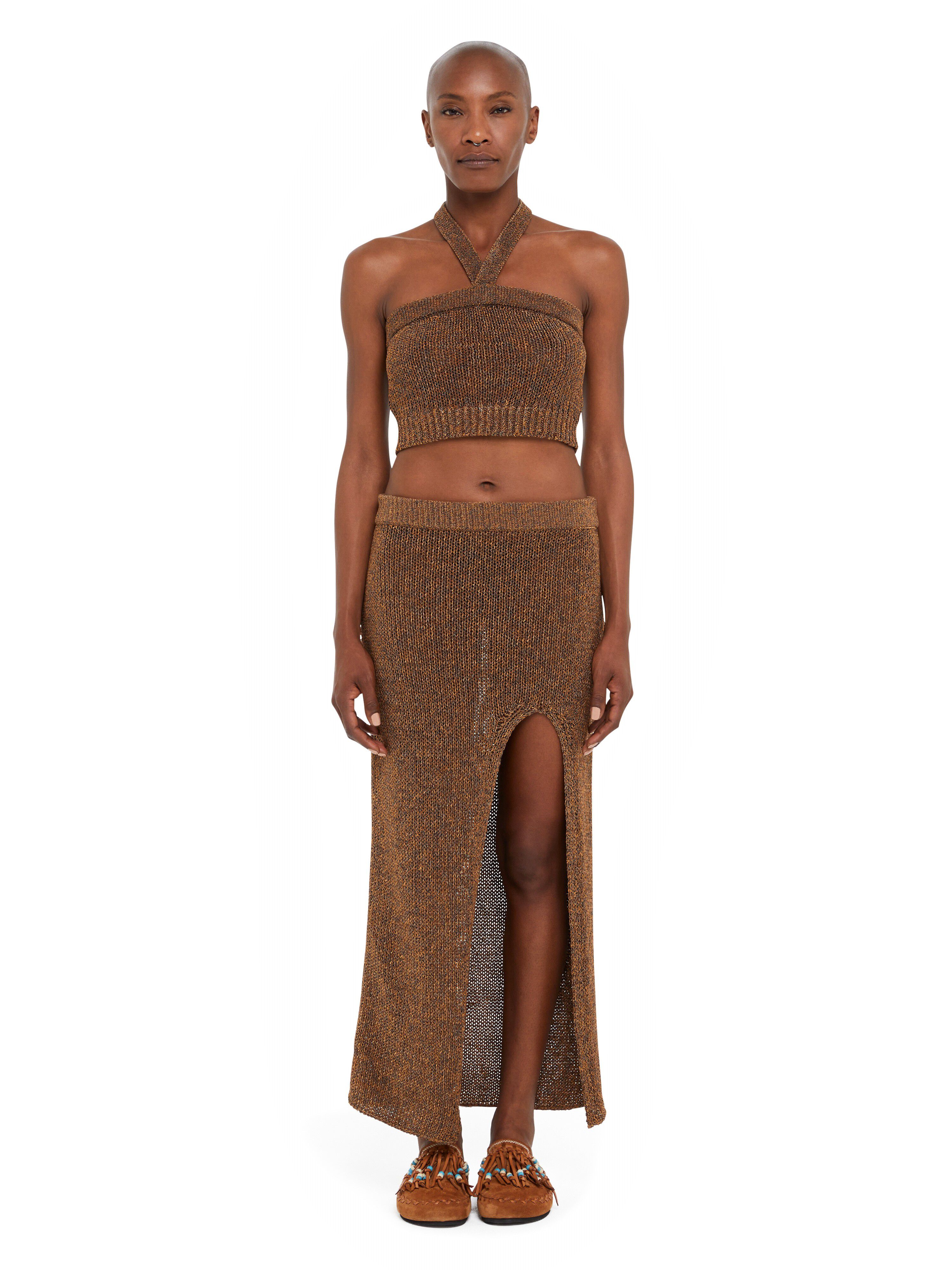 Alanui Shady Beach Skirt Pecan LWHL02CR25KNI001