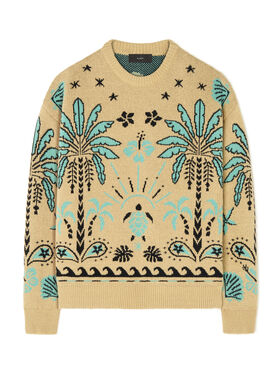 Alanui Echoes Of The Island Sweater Sand-Parrot LMHE033R26KNI002