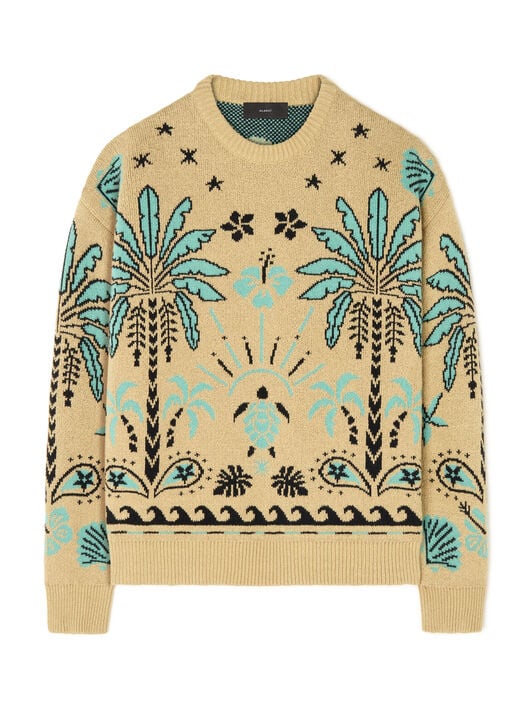 Alanui Echoes Of The Island Sweater Sand-Parrot LMHE033R26KNI002 Alanui Echoes Of The Island Sweater Sand-Parrot LMHE033R26KNI002