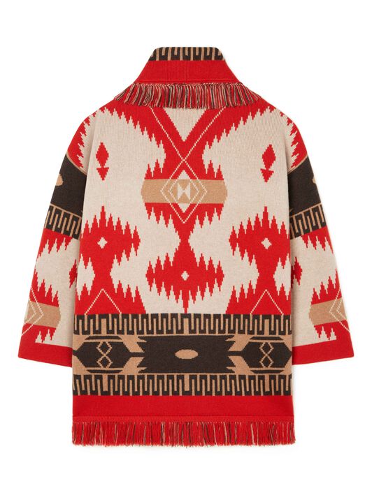 Alanui Icon Jacquard Cardigan Sand Fire LWHB064F23KNI001