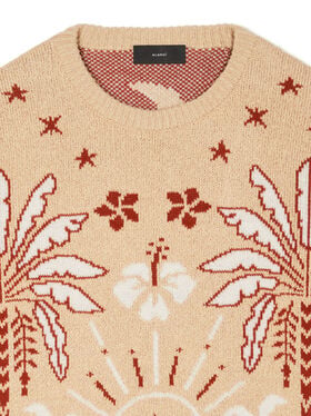 Alanui Echoes Of The Island Sweater Pink Sand-Chalk
