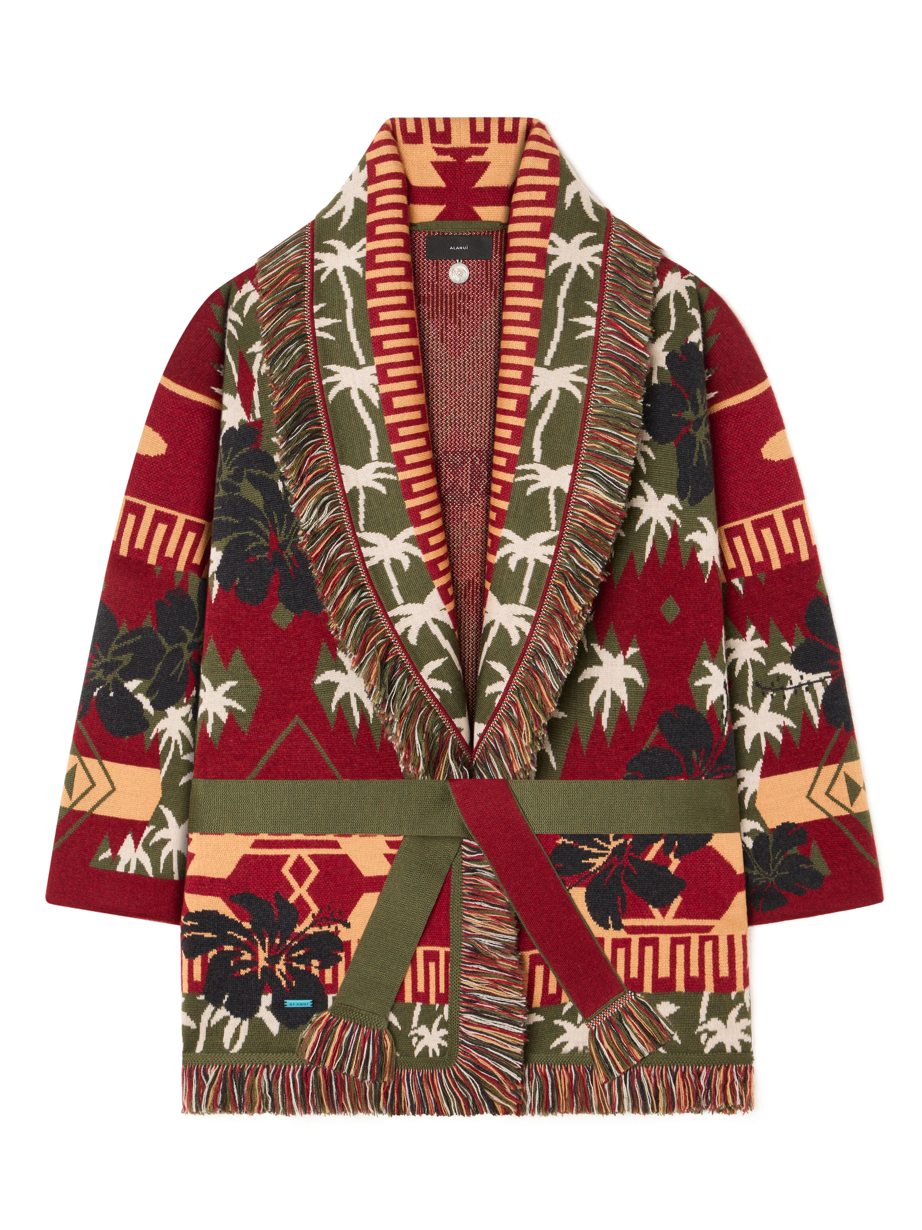Alanui Hibiscus Bloom Cardigan Ruby-Multicolor LWHB064E25KNI009