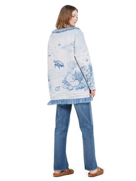 Alanui Deep In The Ocean Cardigan Chalk-Light Blue