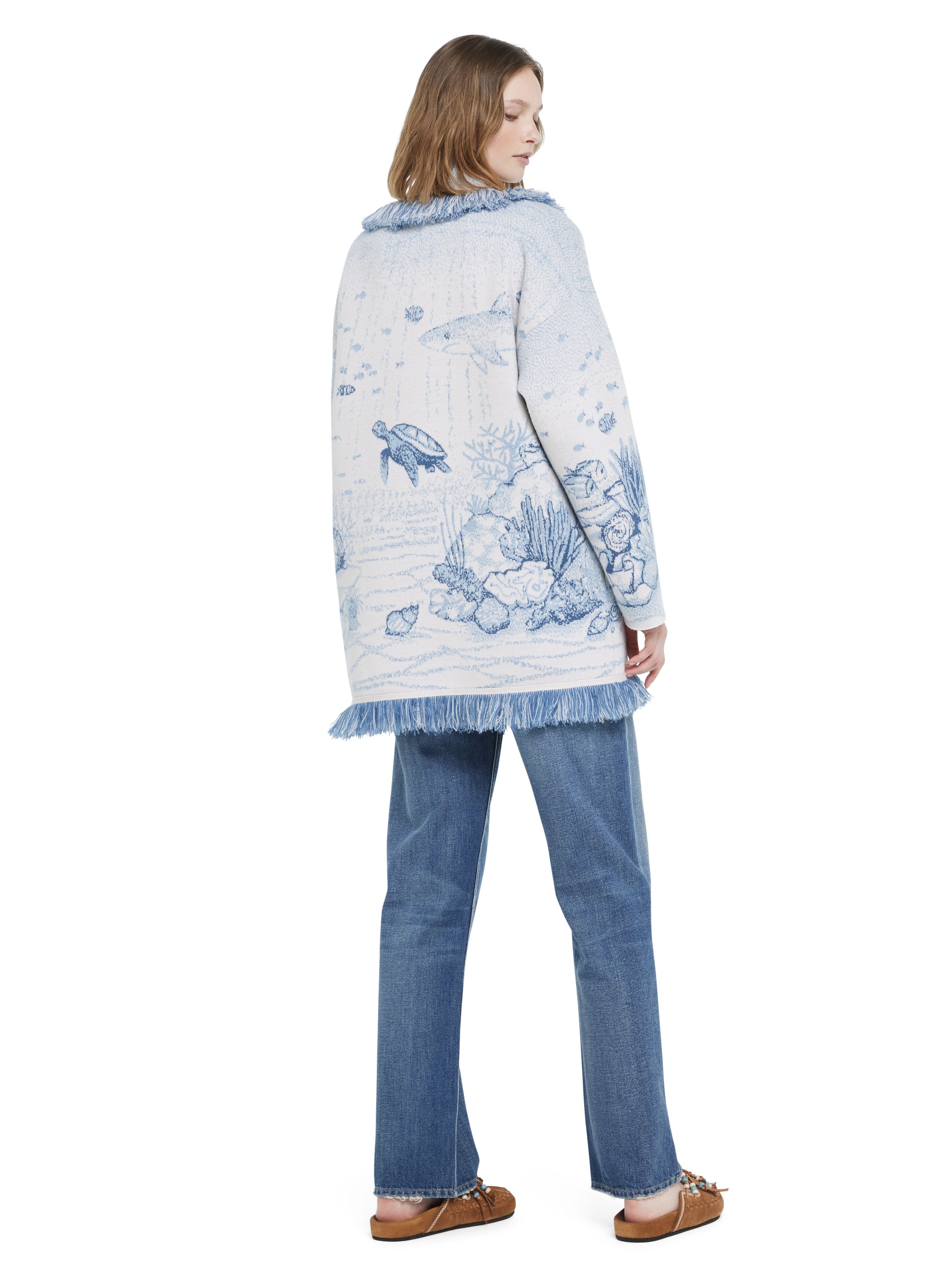 Alanui Deep In The Ocean Cardigan Chalk-Light Blue LWHB064R26KNI018