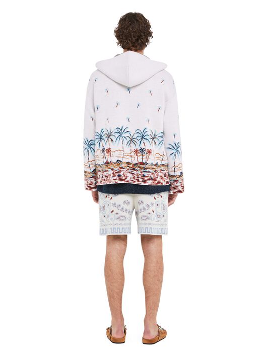 Alanui The Tale Of Hawaiian Hoodie Chalk-Sky Blue LMHU001R25KNI001