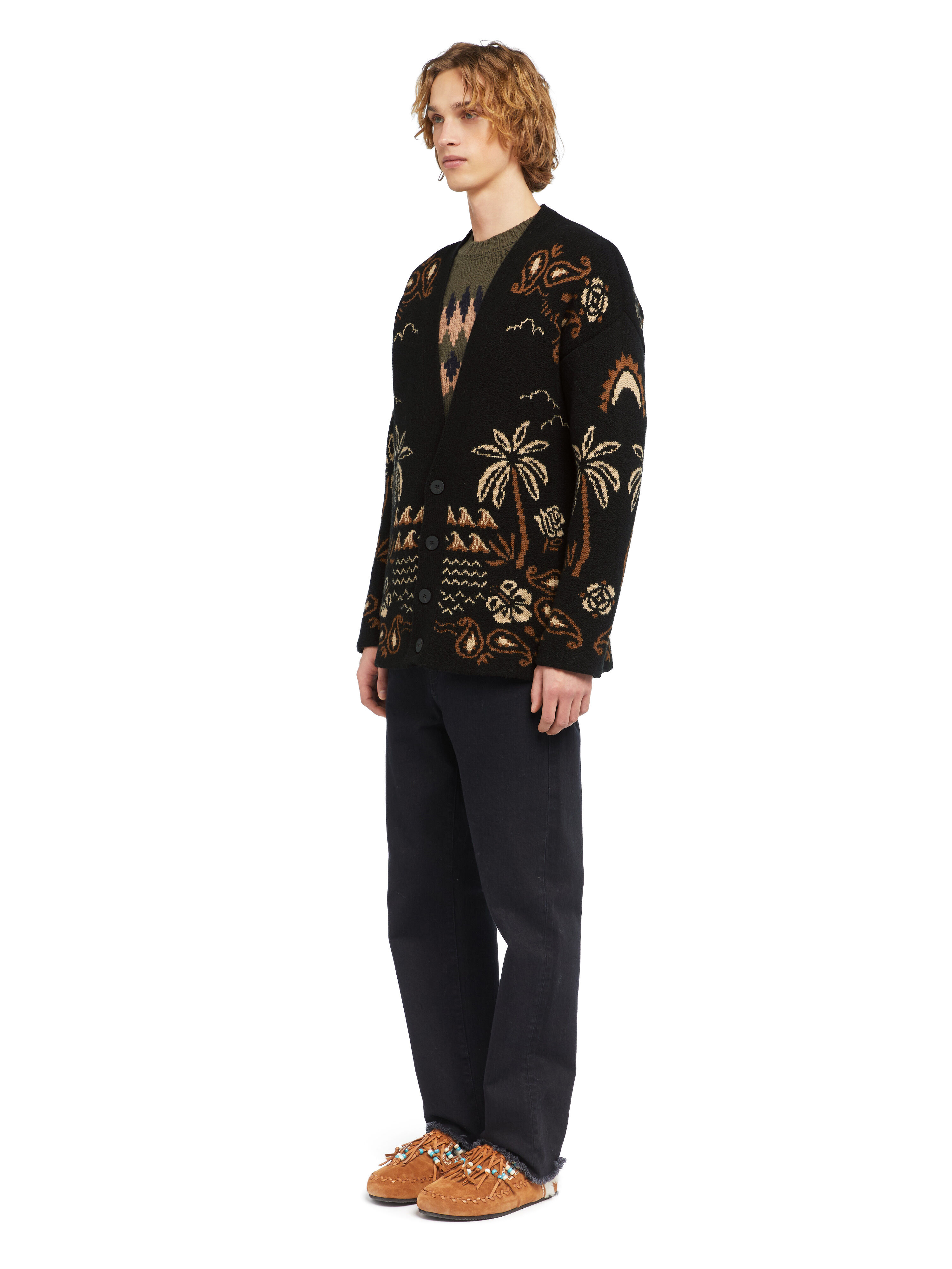 Alanui Glimpse Of Eden Cardigan Black-Dakar LMHB027E25KNI003