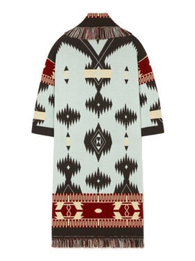 Alanui Icon Jacquard Coat Wave-Sandal Wood
