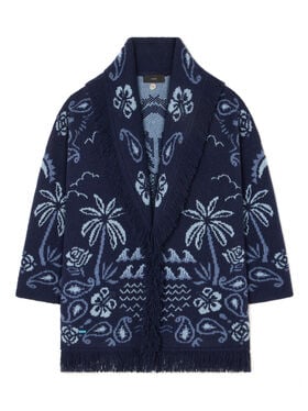Alanui Glimpse Of Eden Cardigan Midnight-Denim LWHB064E25KNI00C