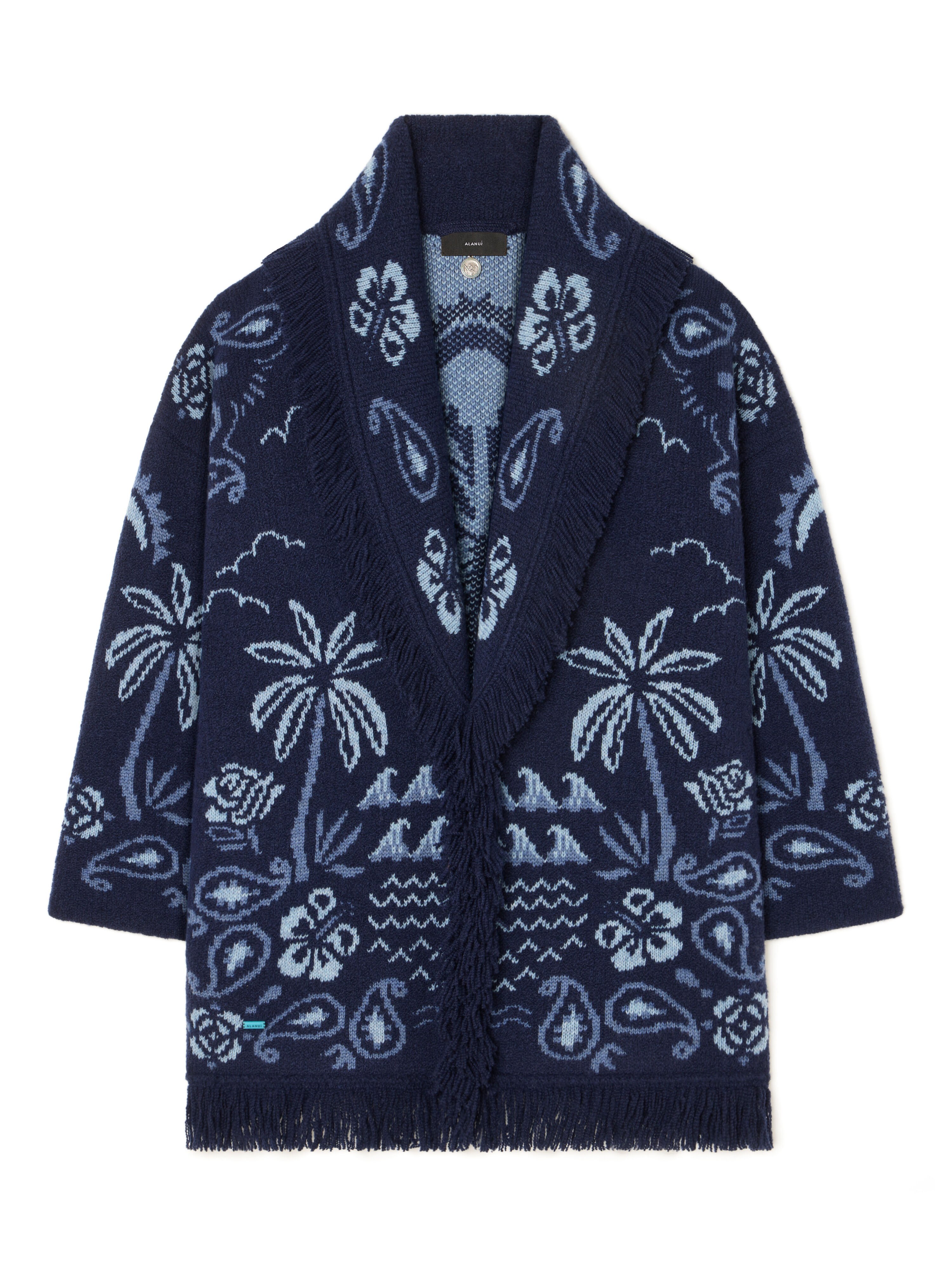 Alanui Glimpse Of Eden Cardigan Midnight-Denim LWHB064E25KNI00C
