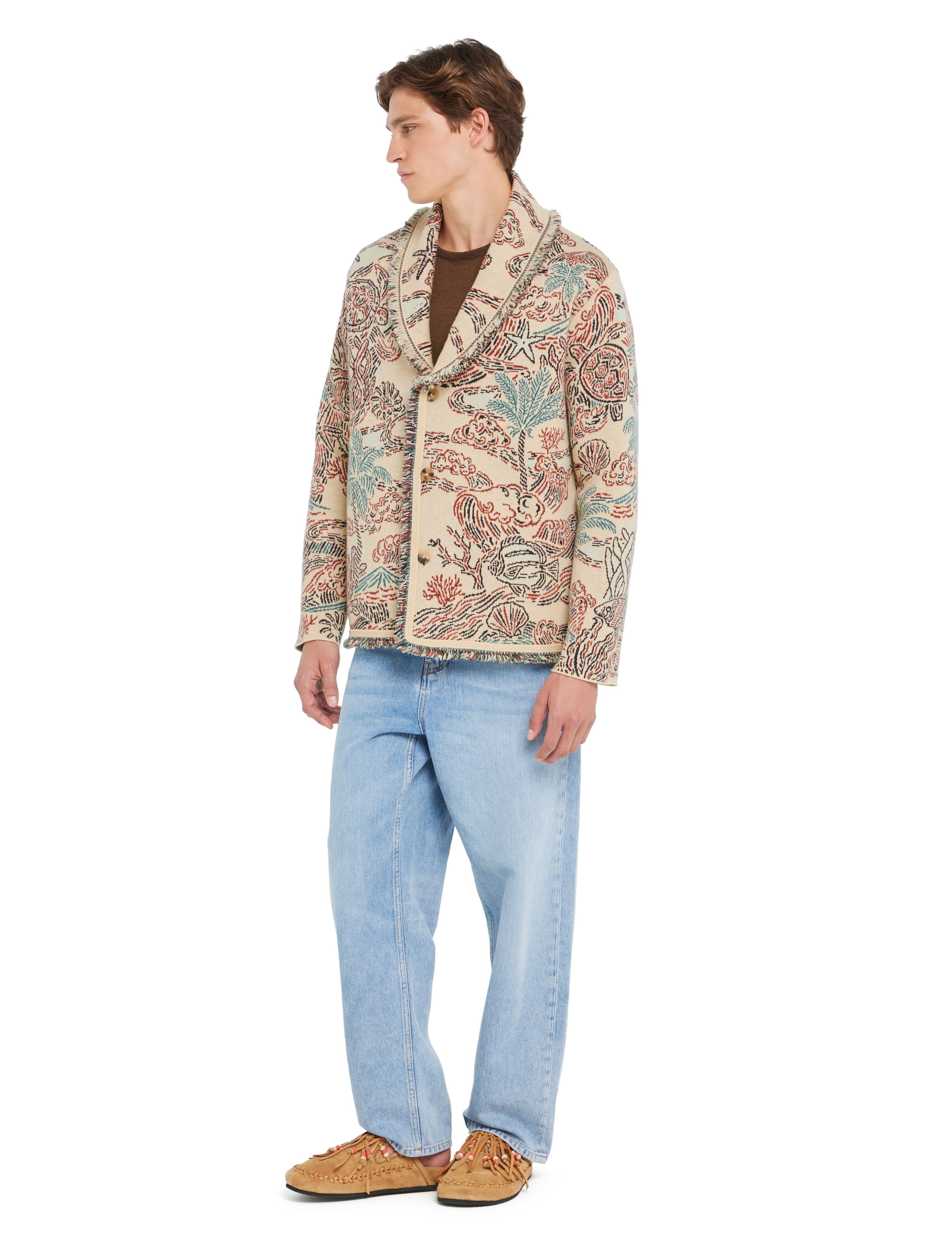 Alanui Sketched By The Sea Cardigan Sunlight-Multicolor LMHB039R26KNI006 Alanui Sketched By The Sea Cardigan Sunlight-Multicolor LMHB039R26KNI006