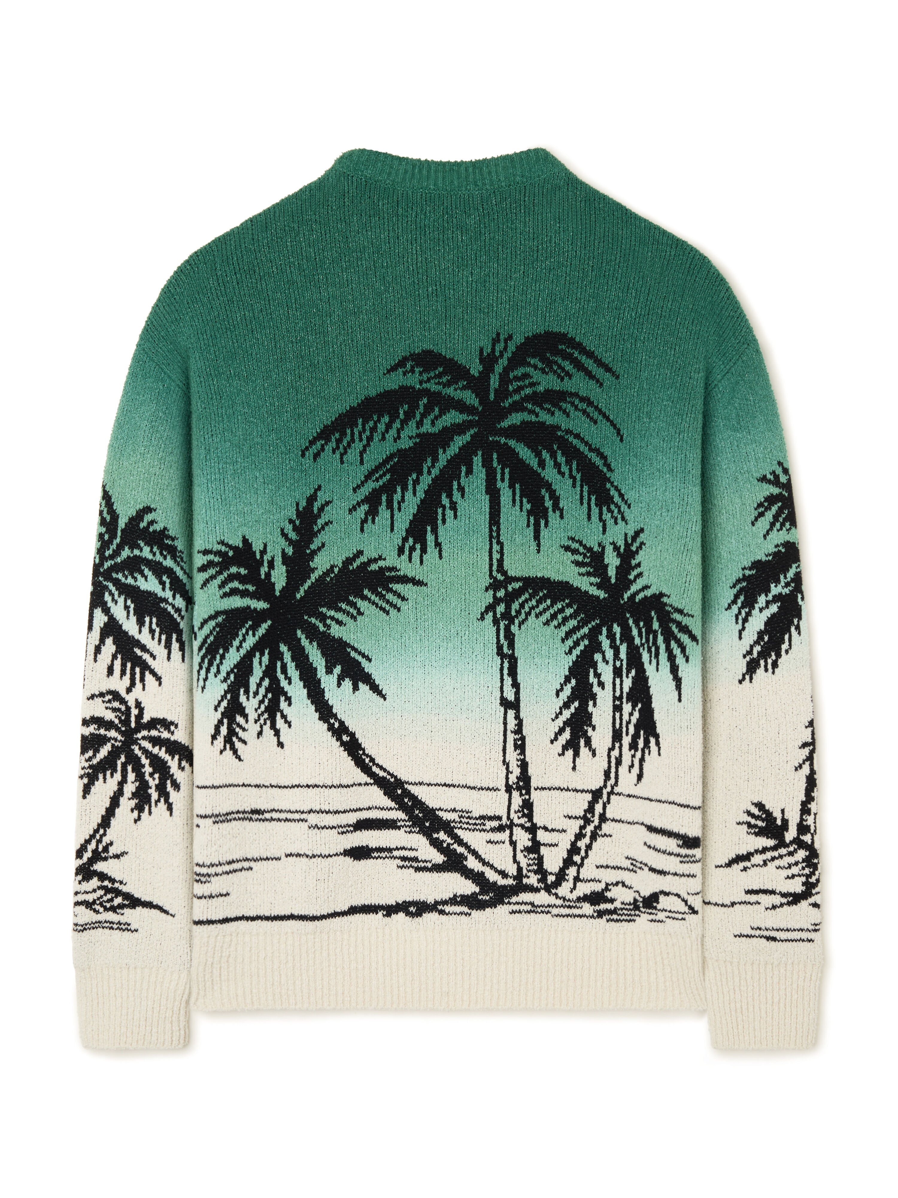 Alanui Wave Bloom Sweater Green Tide-Chalk LMHE033R26KNI004 Alanui Wave Bloom Sweater Green Tide-Chalk LMHE033R26KNI004