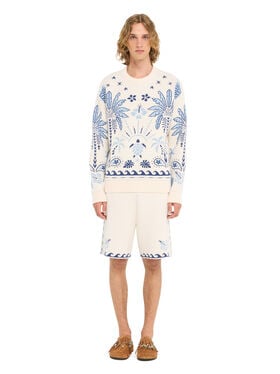 Alanui Echoes Of The Island Sweater Chalk-Light Blue