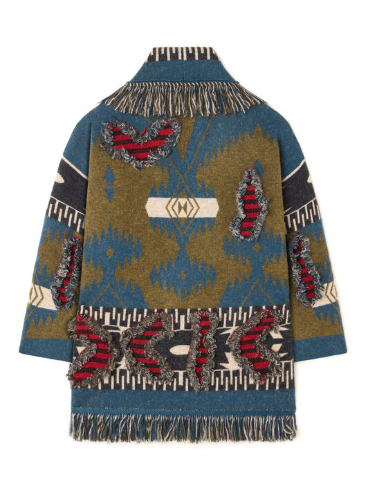 Alanui Grunge Anthem Cardigan Olive-Arbour LWHB064E25KNI00A