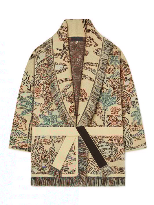 Alanui Sketched By The Sea Cardigan Sunlight-Multicolor LWHB064R26KNI019 Alanui Sketched By The Sea Cardigan Sunlight-Multicolor LWHB064R26KNI019