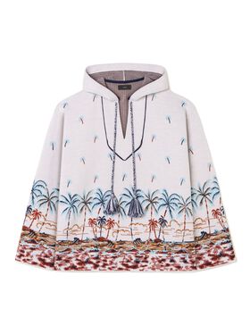 Alanui The Tale Of Hawaiian Hoodie Chalk-Sky Blue LMHU001R25KNI001