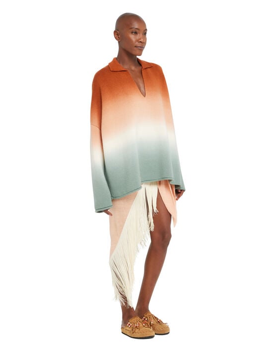 Alanui Shades Of Shore Polo Red Earth-Acquamarine LWHV002R26KNI002