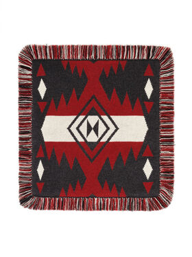 Alanui Icon Jacquard Pillow Ruby-Charcoal