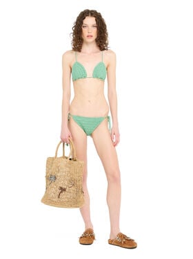 Alanui Where The Waves Begins Raffia Tote Bag Natural