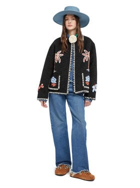Alanui Remember Me Jacket Charcoal-Multicolor LWHQ01BE25KNI002