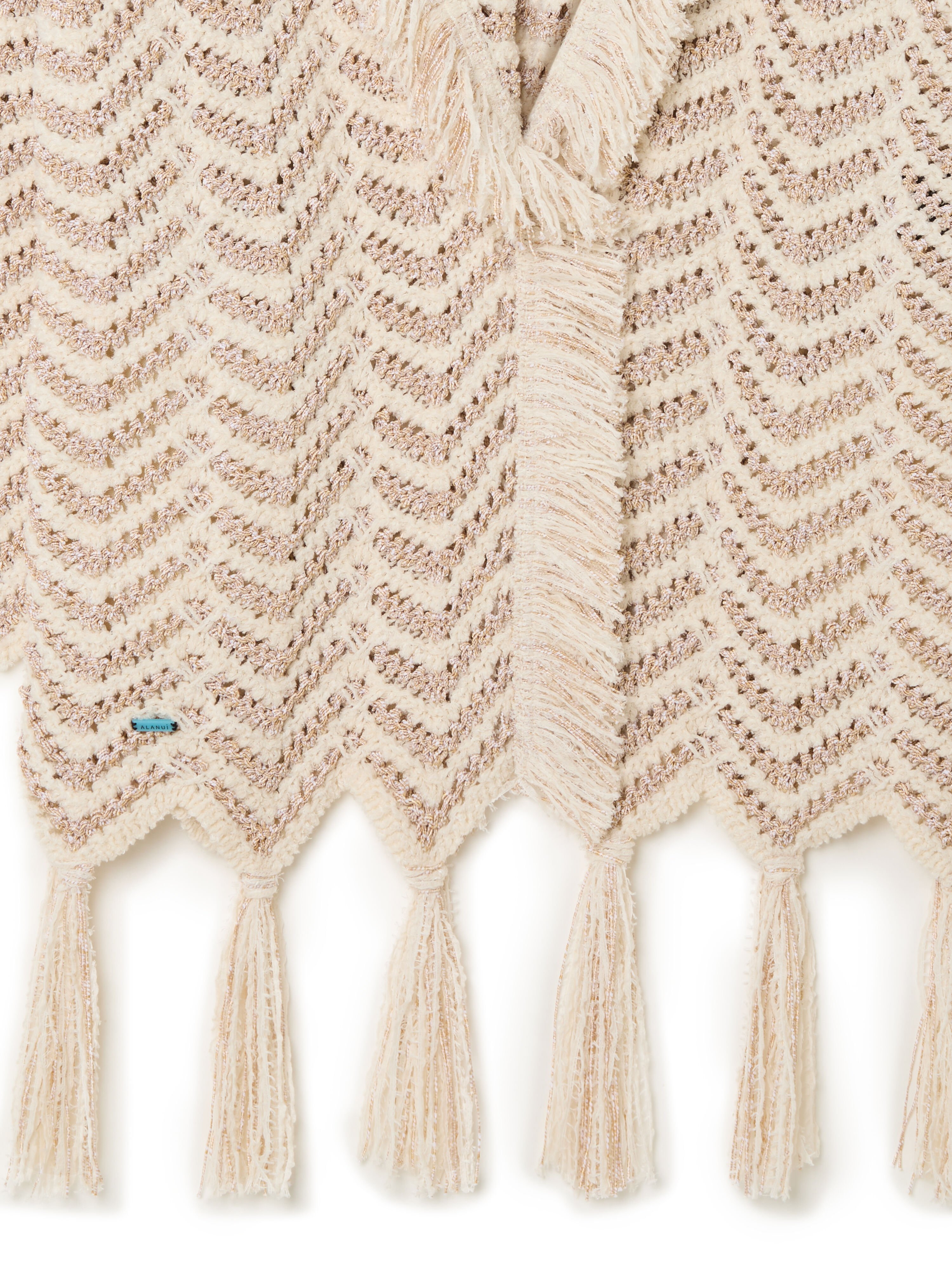 Alanui Shady Beach Cardigan Chalk-Almond LWHB064R25KNI006