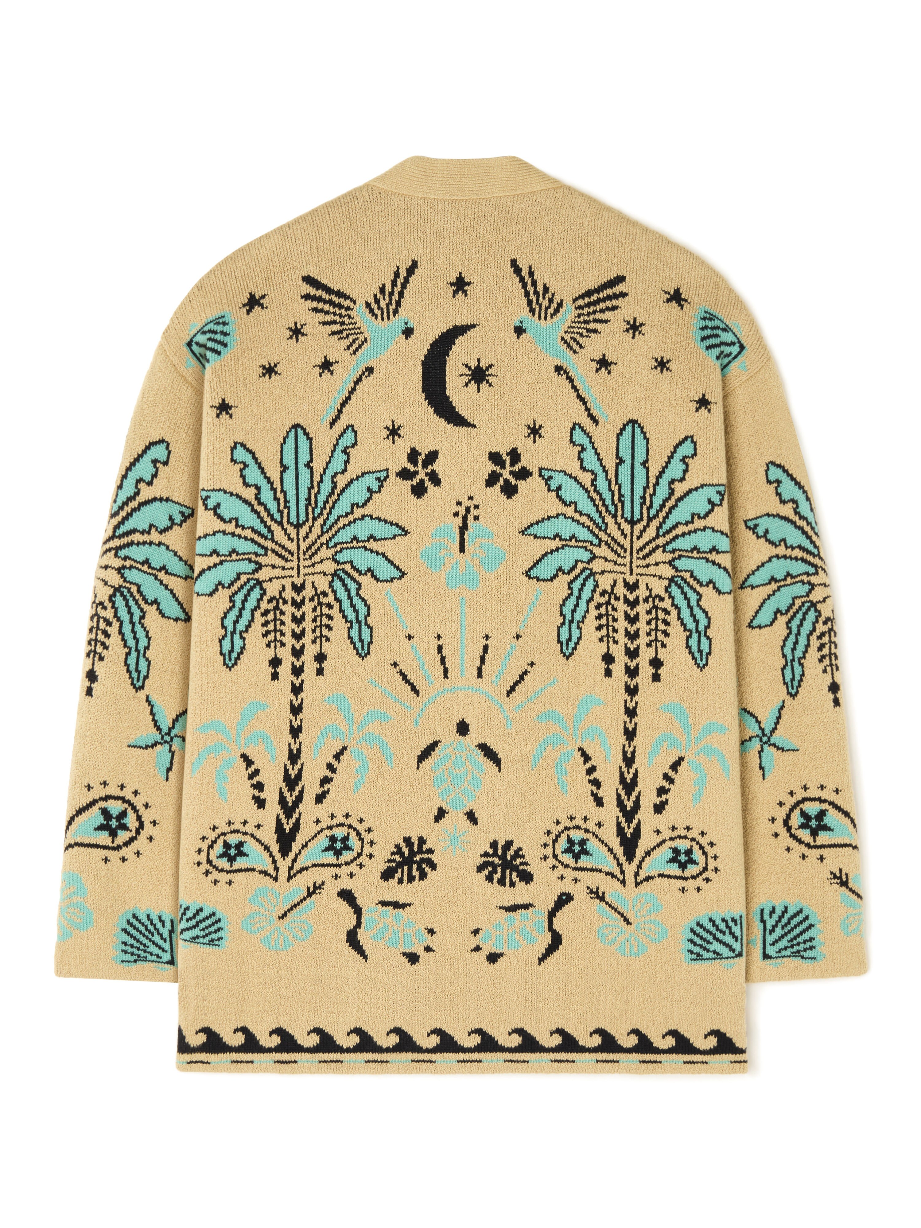 Alanui Echoes Of The Island Cardigan Sand-Parrot LMHB027R26KNI001 Alanui Echoes Of The Island Cardigan Sand-Parrot LMHB027R26KNI001