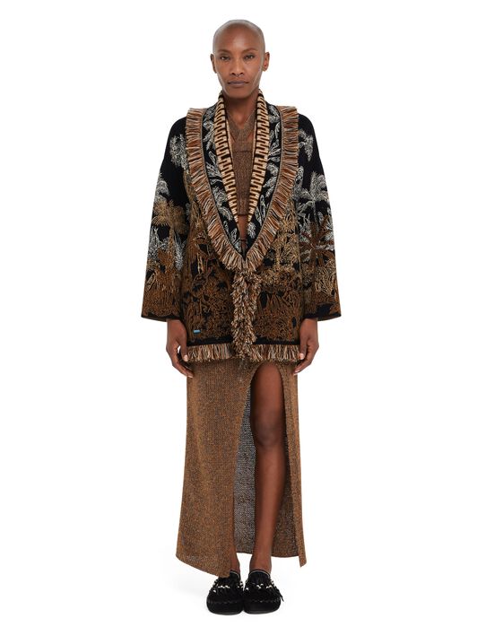 Alanui Jungle Toile De Jouy Cardigan Black-Pecan LWHB064R25KNI009