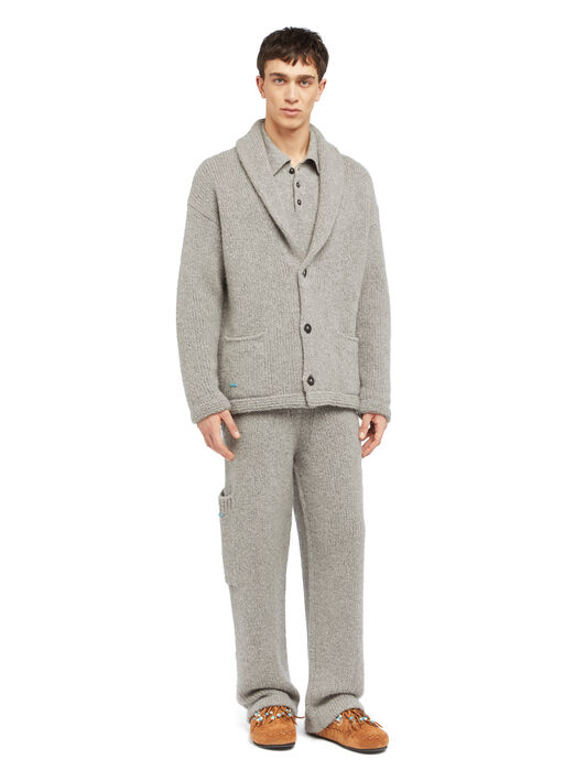 Alanui Alanui Finest Cardigan Coco Grey LMHB037E25KNI001 Alanui Alanui Finest Cardigan Coco Grey LMHB037E25KNI001