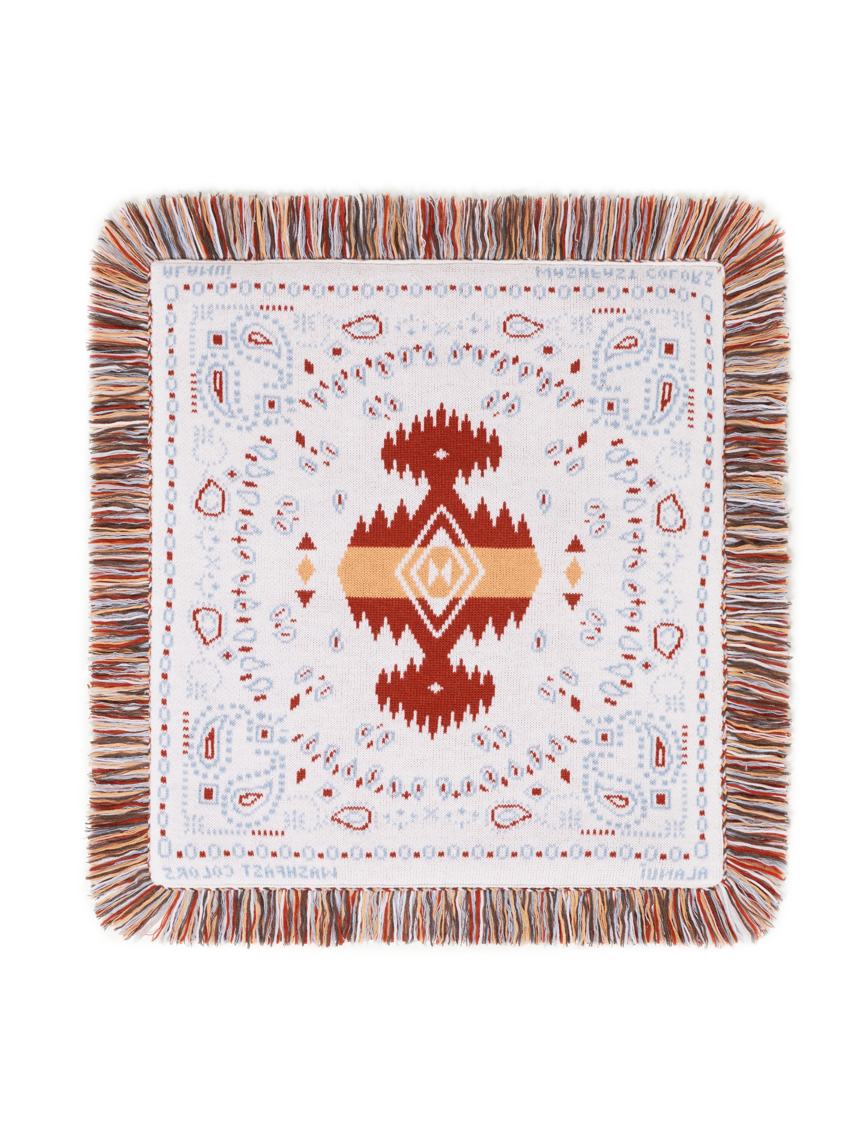 Alanui Bandana Jacquard Pillow Chalk-Marsala LWZH001R25KNI002