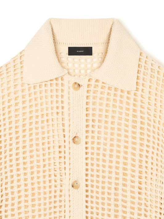 Alanui Where The Wave Begins Shirt Sand LMHY002R26KNI002