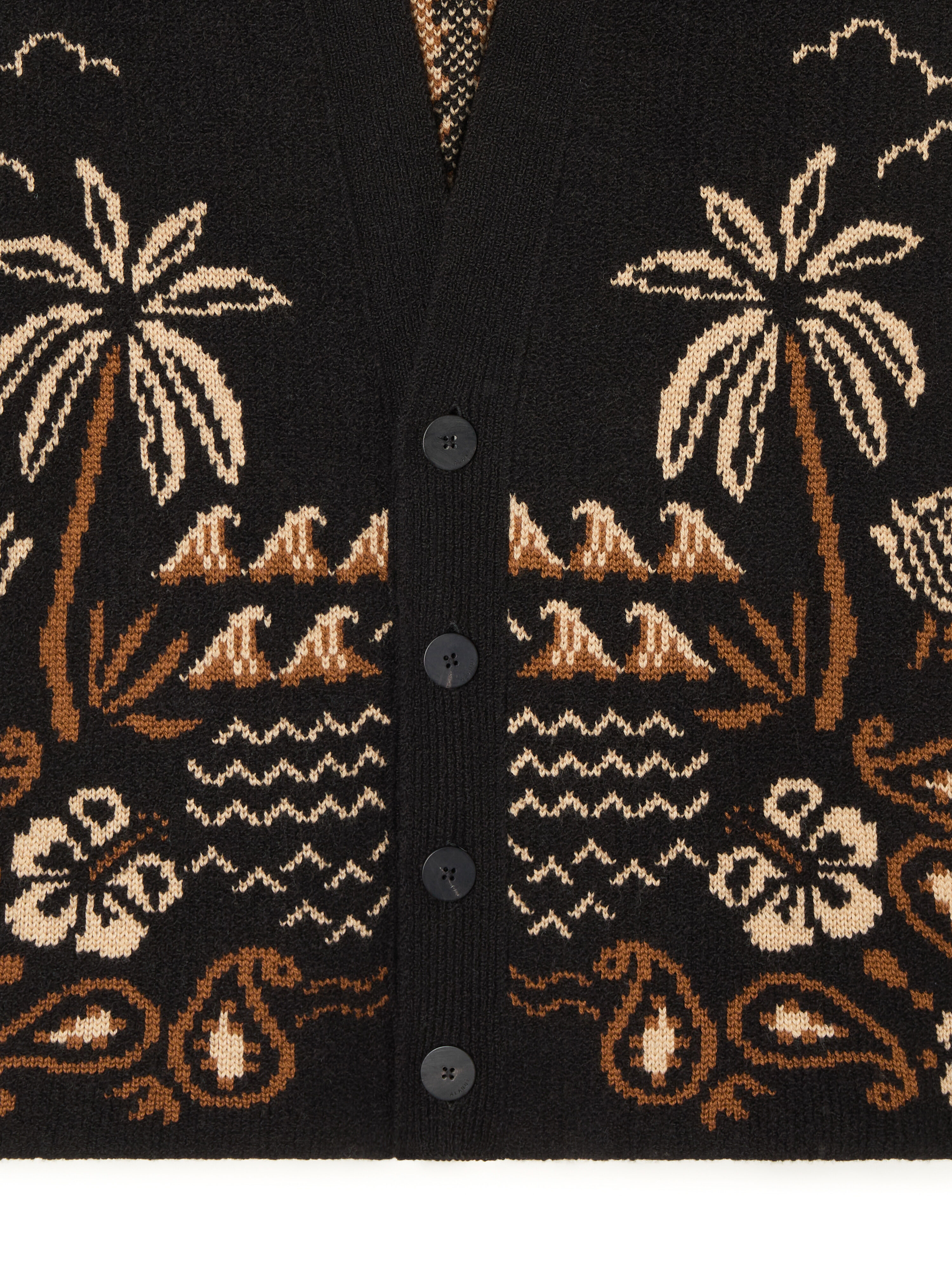 Alanui Glimpse Of Eden Cardigan Black-Dakar LMHB027E25KNI003