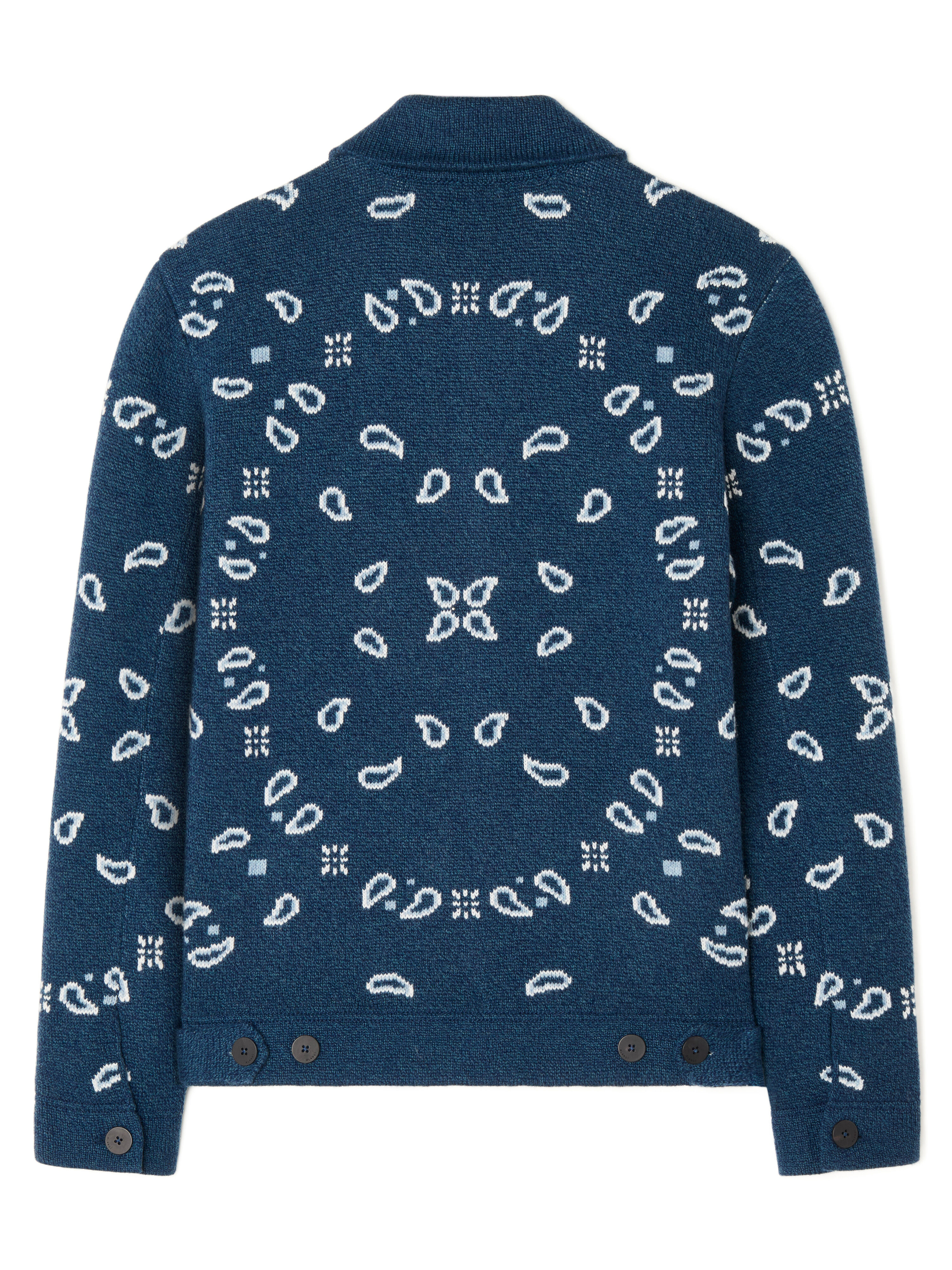 Alanui Bandana Jacquard Cardigan Midnight-Multicolor LMHQ007E25KNI001