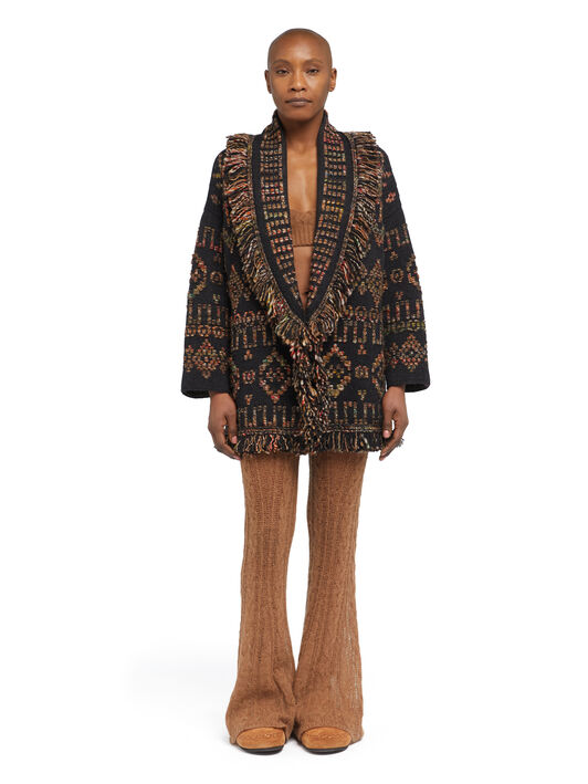 Alanui Grunge Beat Cardigan Charcoal-Multicolor LWHB064E25KNI005